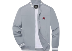 SweatRo Men's UNLV Rebels Lightweight Zip-Up Bomber Jacket with Ribbed Collar and Cuffs