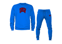 SweatRo Men's UNLV Rebels Crewneck Sweatshirt Joggers Suit
