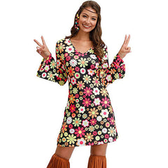Hippie Print Dress Women Clothing
