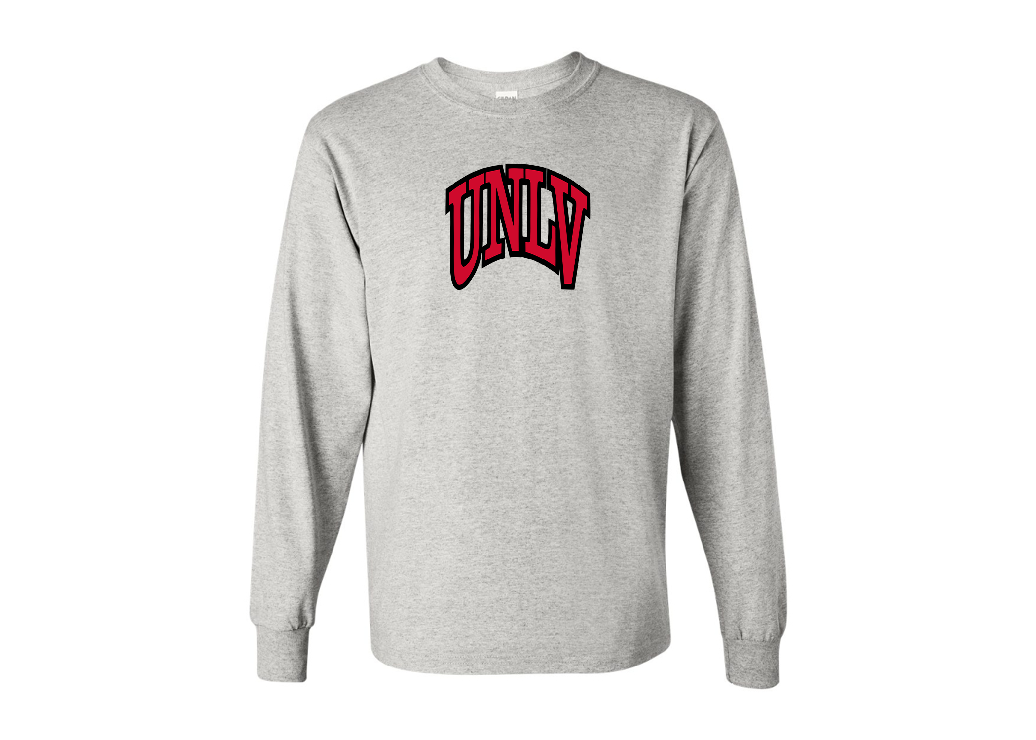 SweatRo Men's UNLV Rebels Gildan Heavy Cotton Long Sleeve T-Shirt