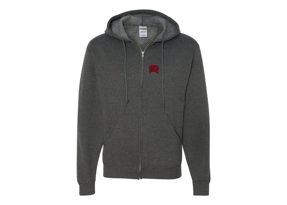 Men's UNLV Rebels JERZEES NuBlend Full-Zip Hooded Sweatshirt