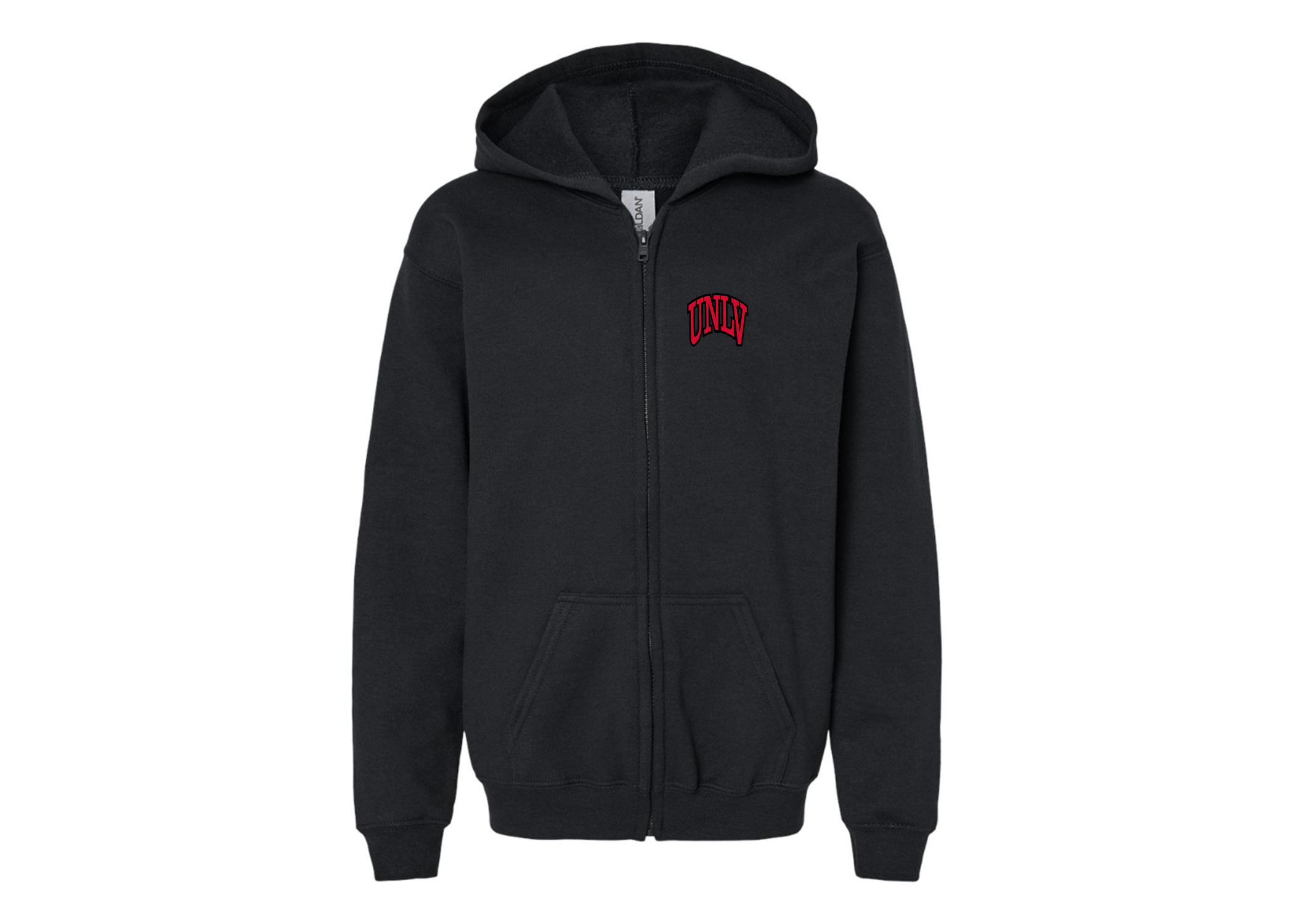 SweatRo Gildan Heavy Blend Youth UNLV Rebels Full Zip Hooded Sweatshirt