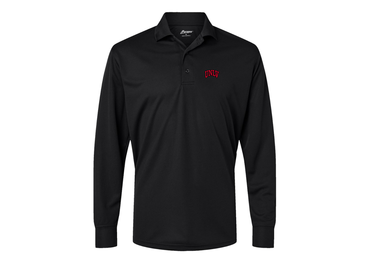 SweatRo Men's UNLV Rebels Paragon Prescott Long Sleeve Polo
