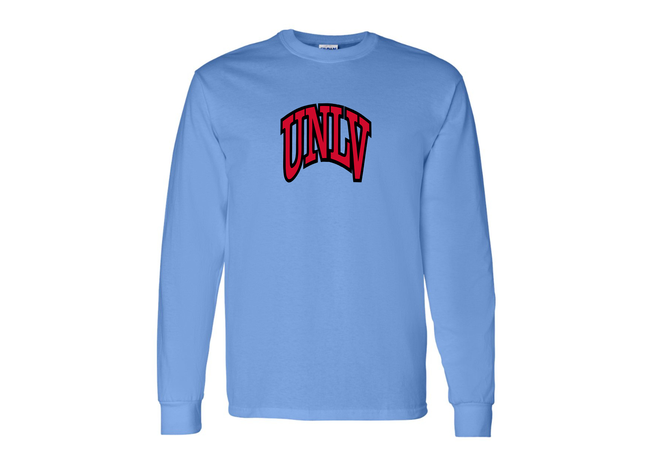 SweatRo Men's UNLV Rebels Gildan Heavy Cotton Long Sleeve T-Shirt