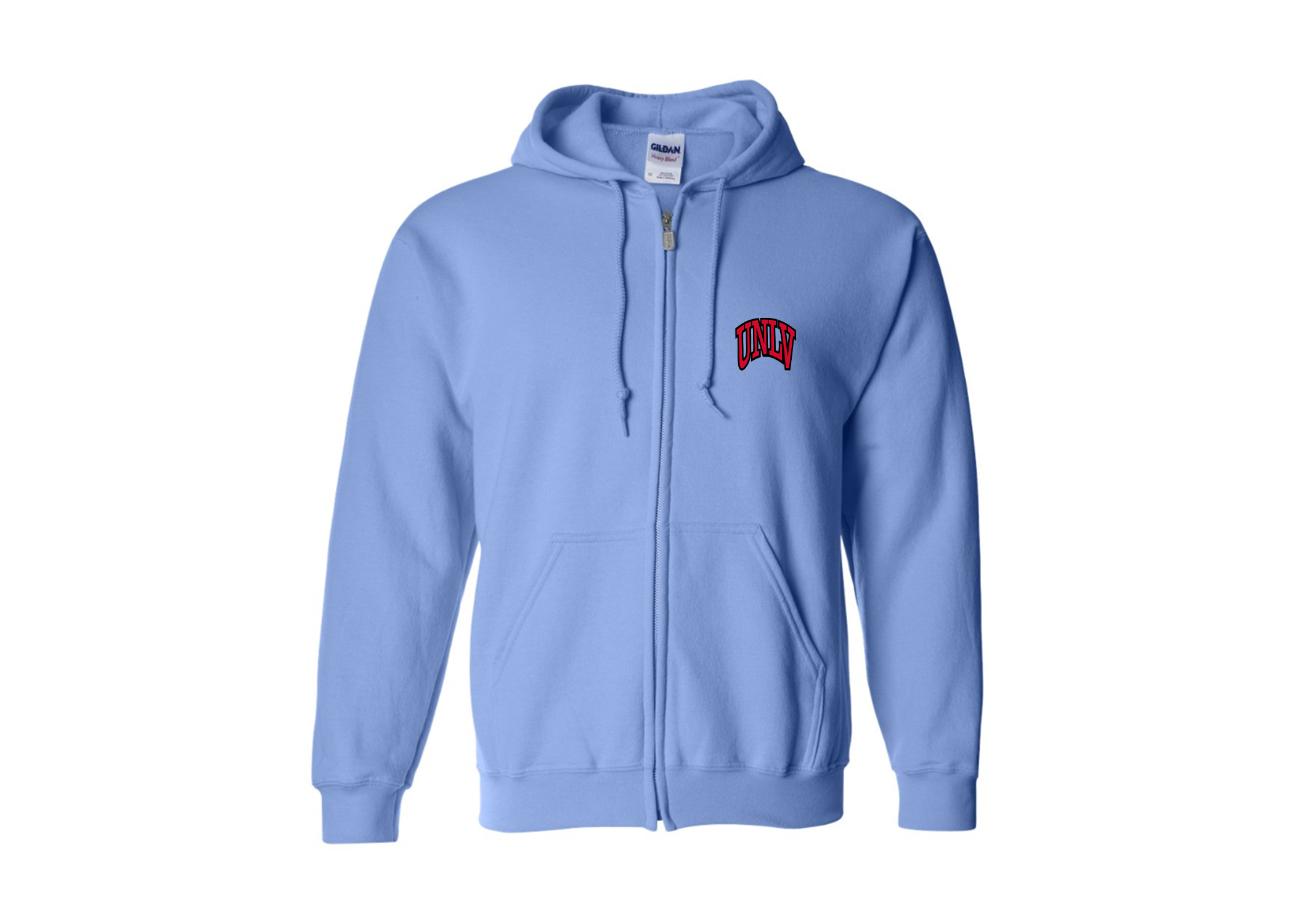 SweatRo Men's UNLV Rebels Gildan  Heavy Blend Full Zip Hooded Sweatshirt