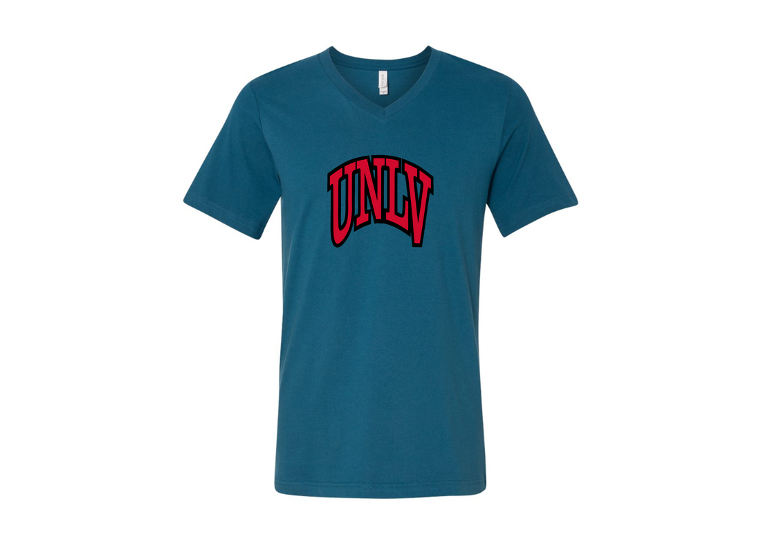 UNLV Rebels BELLA  CANVAS - Jersey V-Neck T-Shirt