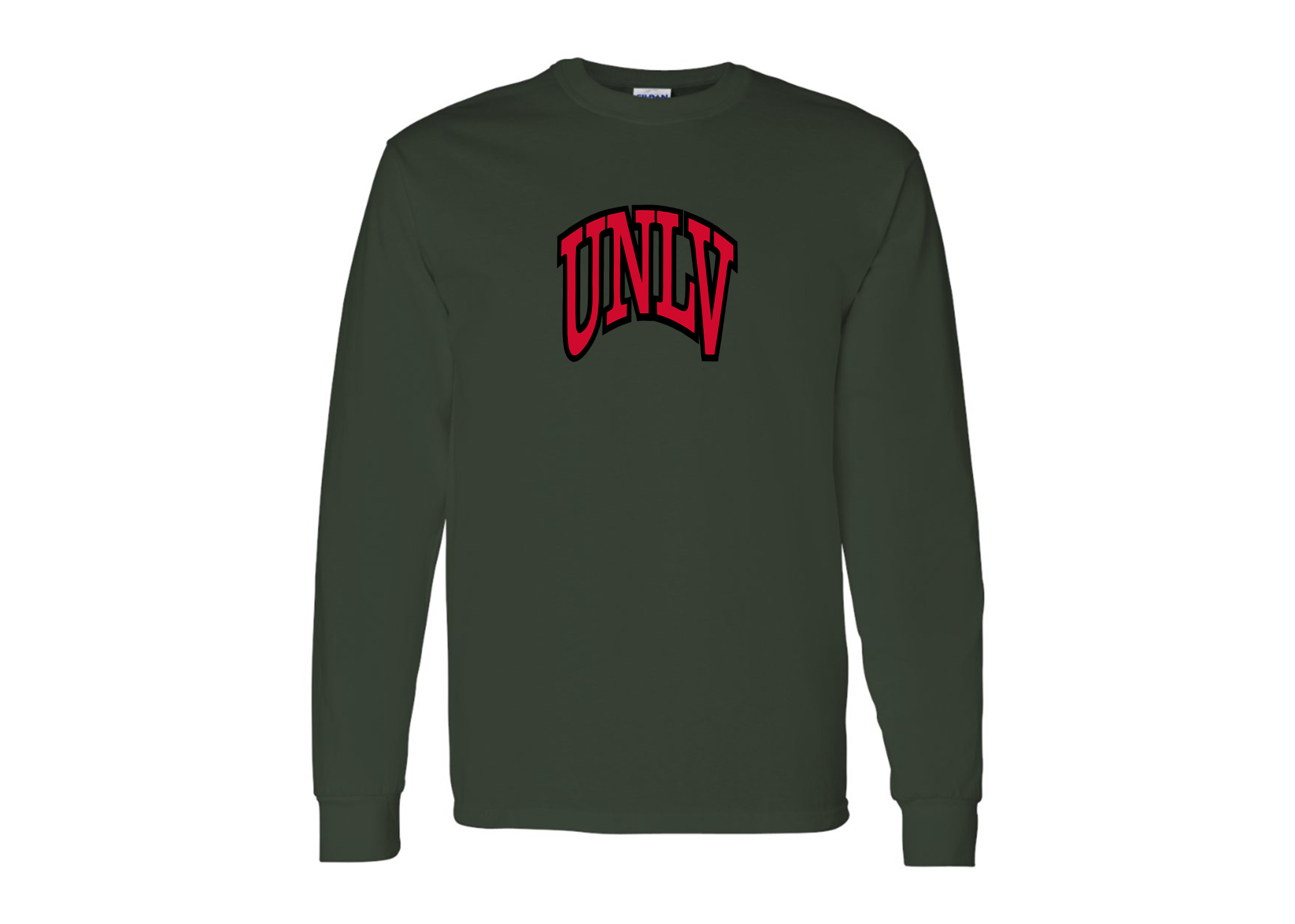 SweatRo Men's UNLV Rebels Gildan Heavy Cotton Long Sleeve T-Shirt