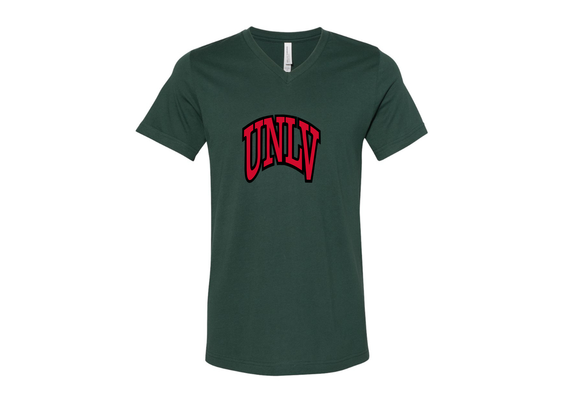 UNLV Rebels BELLA  CANVAS - Jersey V-Neck T-Shirt