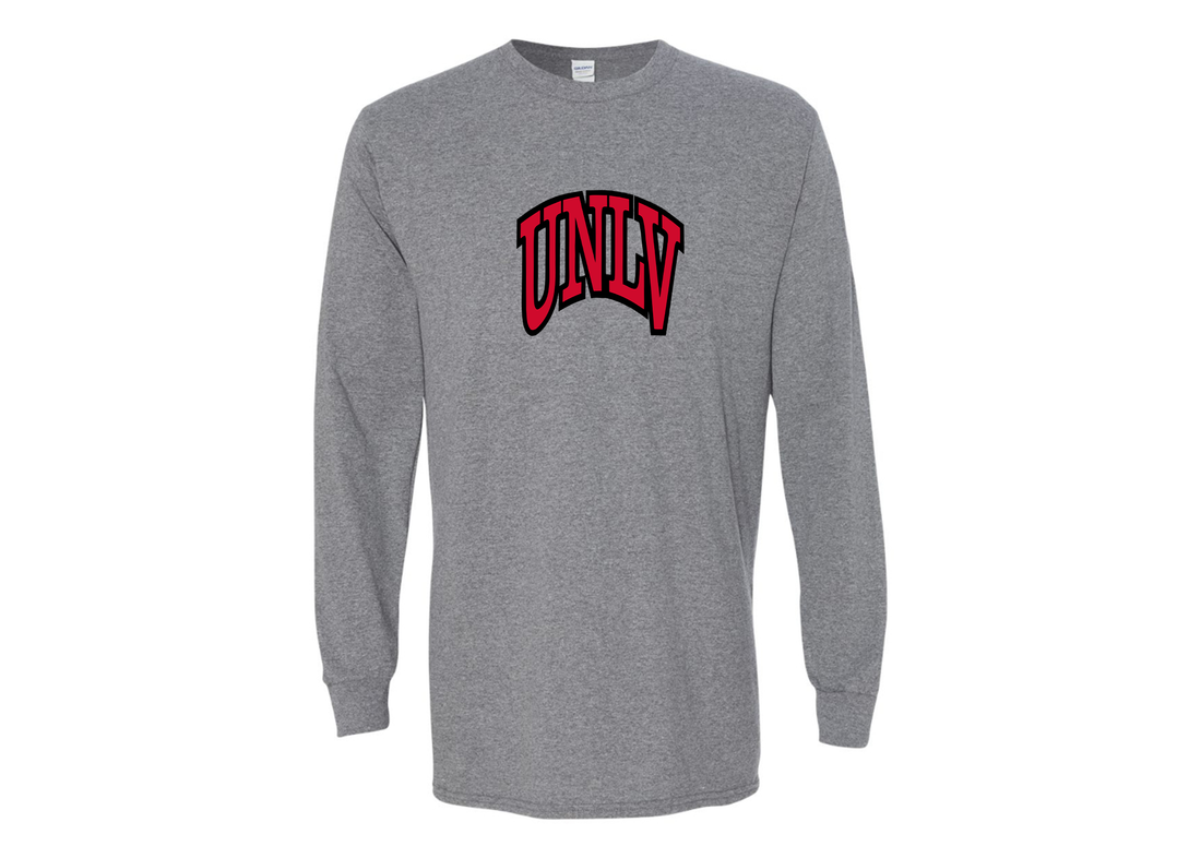 Men's UNLV Rebels Gildan Heavy Cotton Long Sleeve T-Shirt