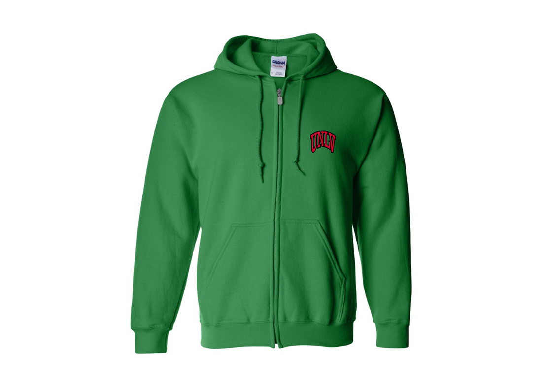 Men's UNLV Rebels Gildan  Heavy Blend Full Zip Hooded Sweatshirt