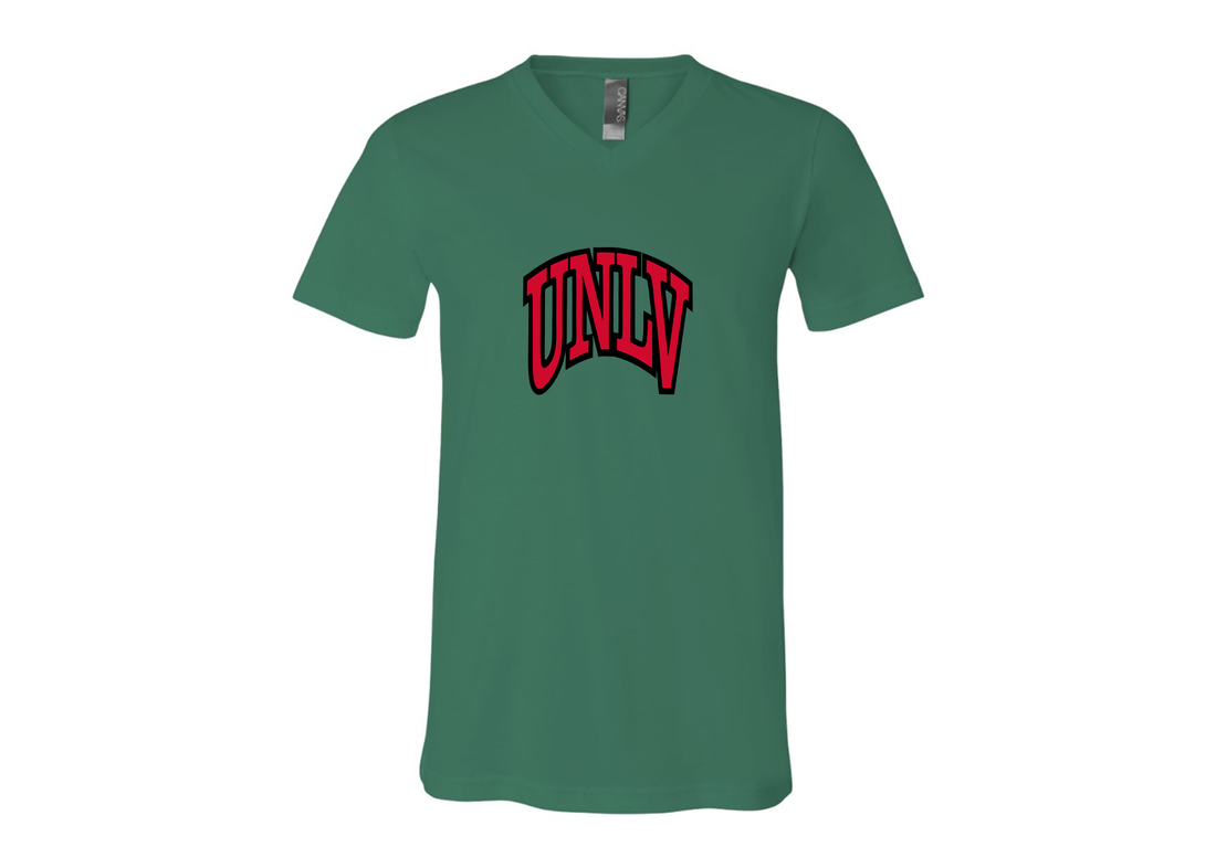 UNLV Rebels BELLA  CANVAS - Jersey V-Neck T-Shirt