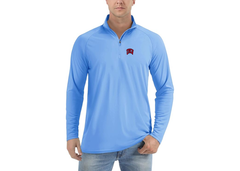 SweatRo Men's UNLV Rebels Lightweight Quarter-Zip Athletic Shirt Long Sleeve Performance Wear