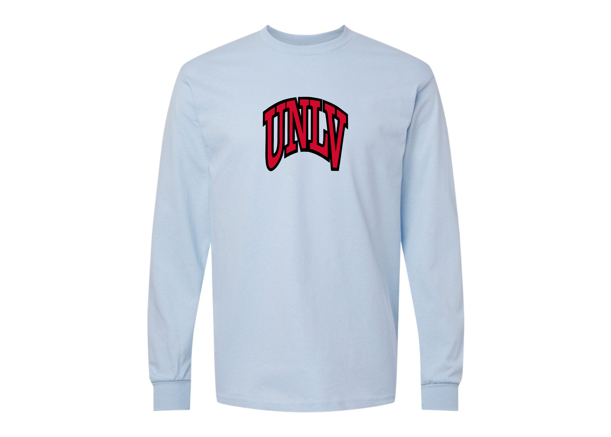 SweatRo Men's UNLV Rebels Gildan Heavy Cotton Long Sleeve T-Shirt
