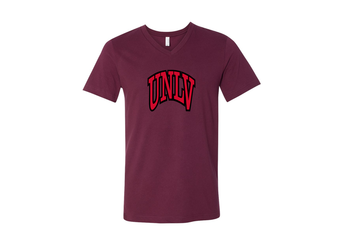 UNLV Rebels BELLA  CANVAS - Jersey V-Neck T-Shirt