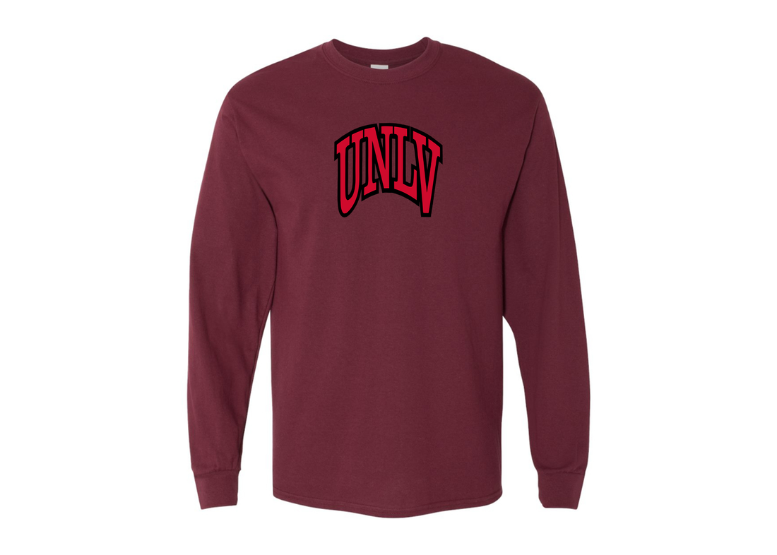 Men's UNLV Rebels Gildan Heavy Cotton Long Sleeve T-Shirt