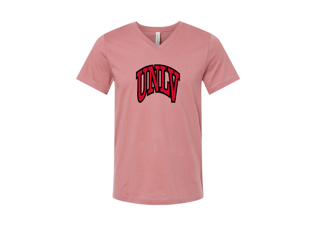 UNLV Rebels BELLA  CANVAS - Jersey V-Neck T-Shirt