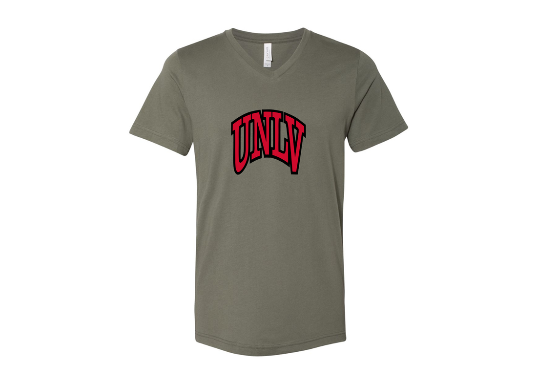 UNLV Rebels BELLA  CANVAS - Jersey V-Neck T-Shirt