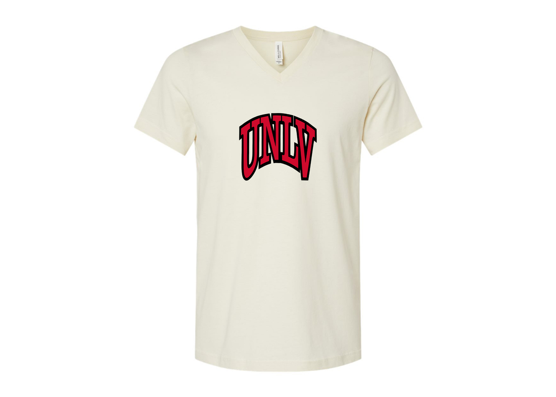 UNLV Rebels BELLA  CANVAS - Jersey V-Neck T-Shirt