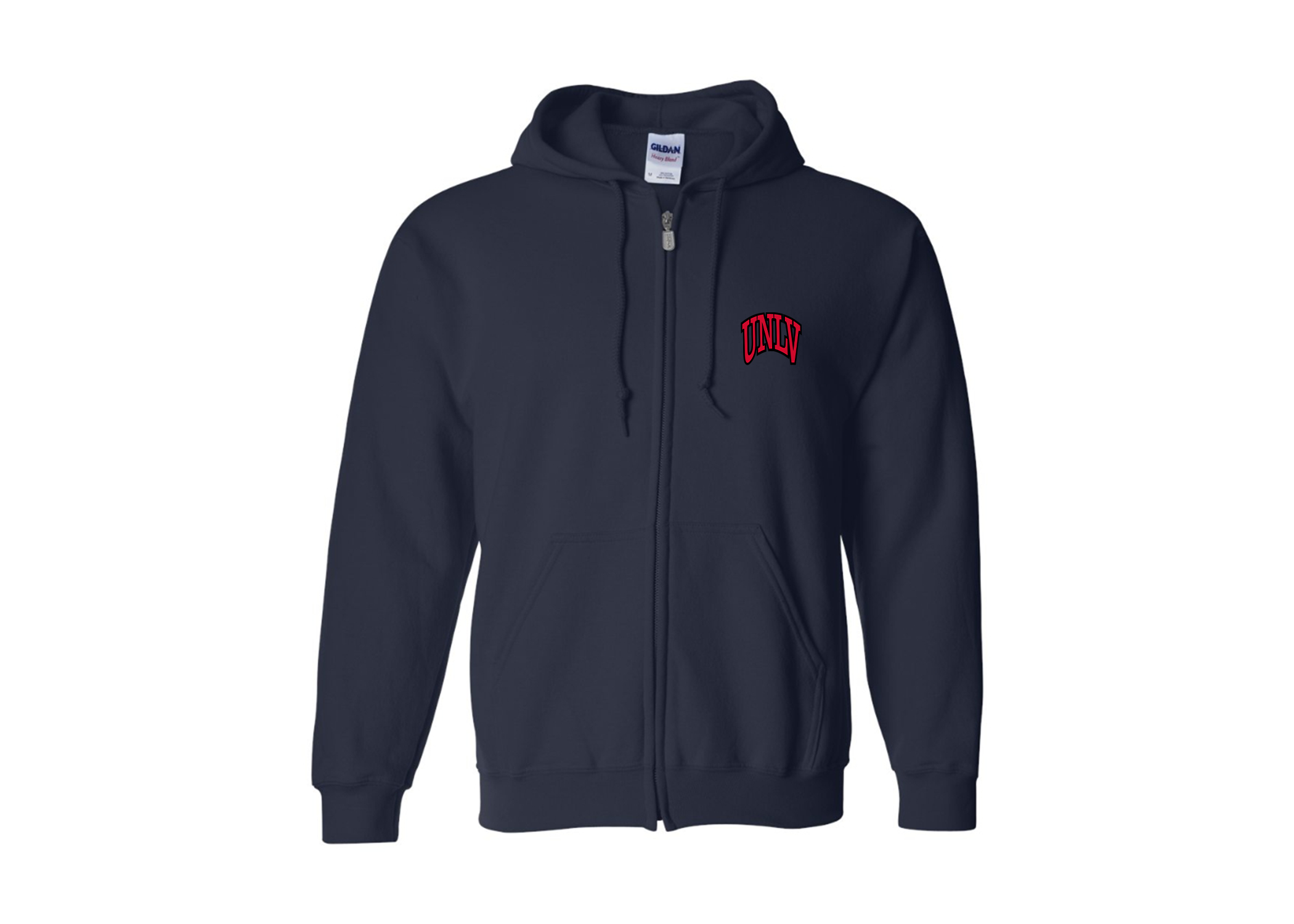 SweatRo Men's UNLV Rebels Gildan  Heavy Blend Full Zip Hooded Sweatshirt