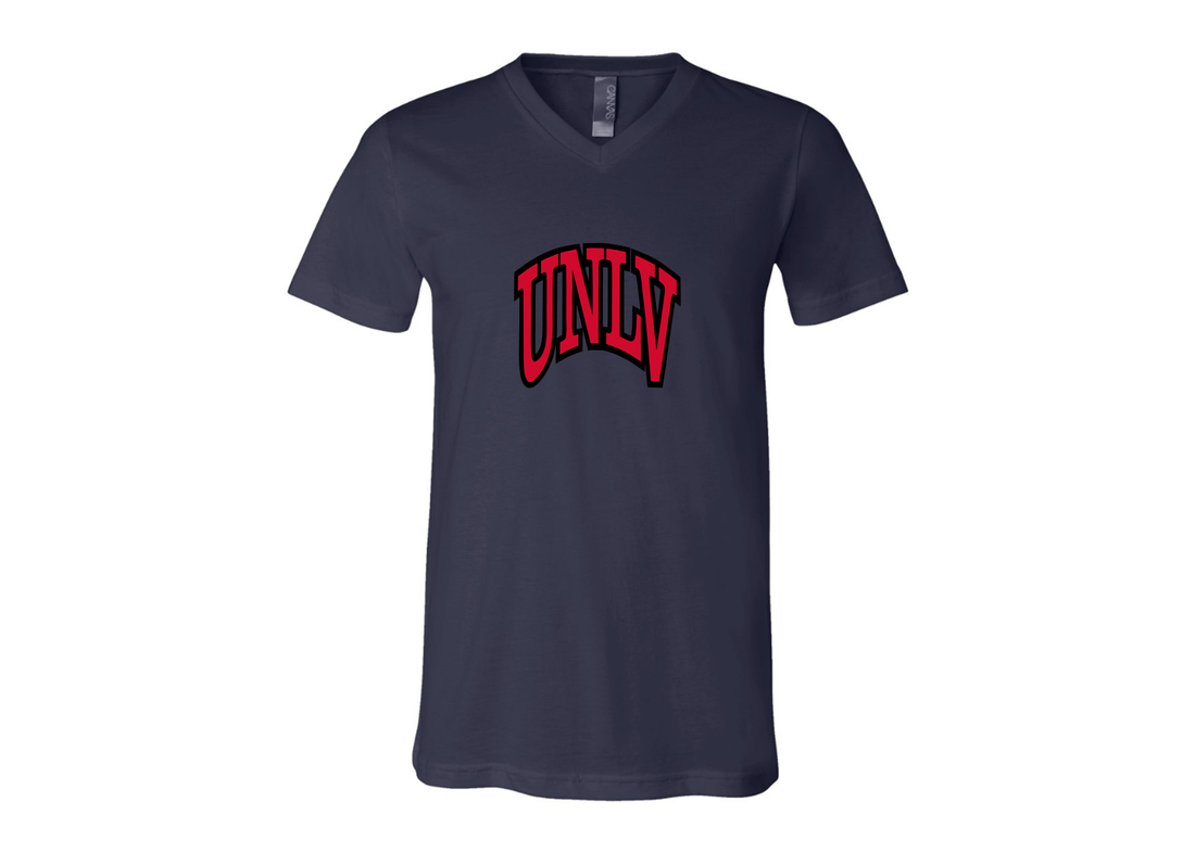 UNLV Rebels BELLA  CANVAS - Jersey V-Neck T-Shirt