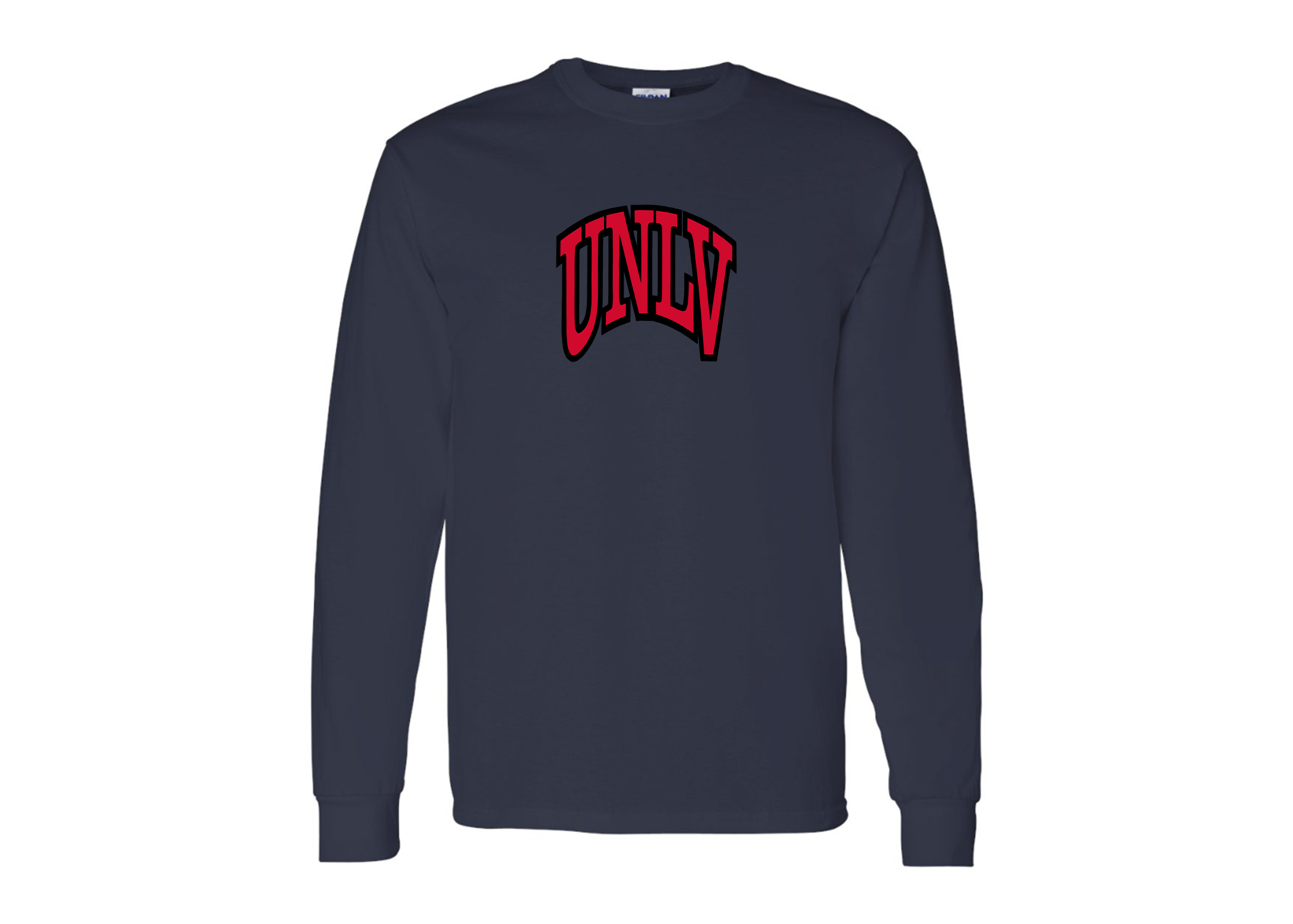 SweatRo Men's UNLV Rebels Gildan Heavy Cotton Long Sleeve T-Shirt