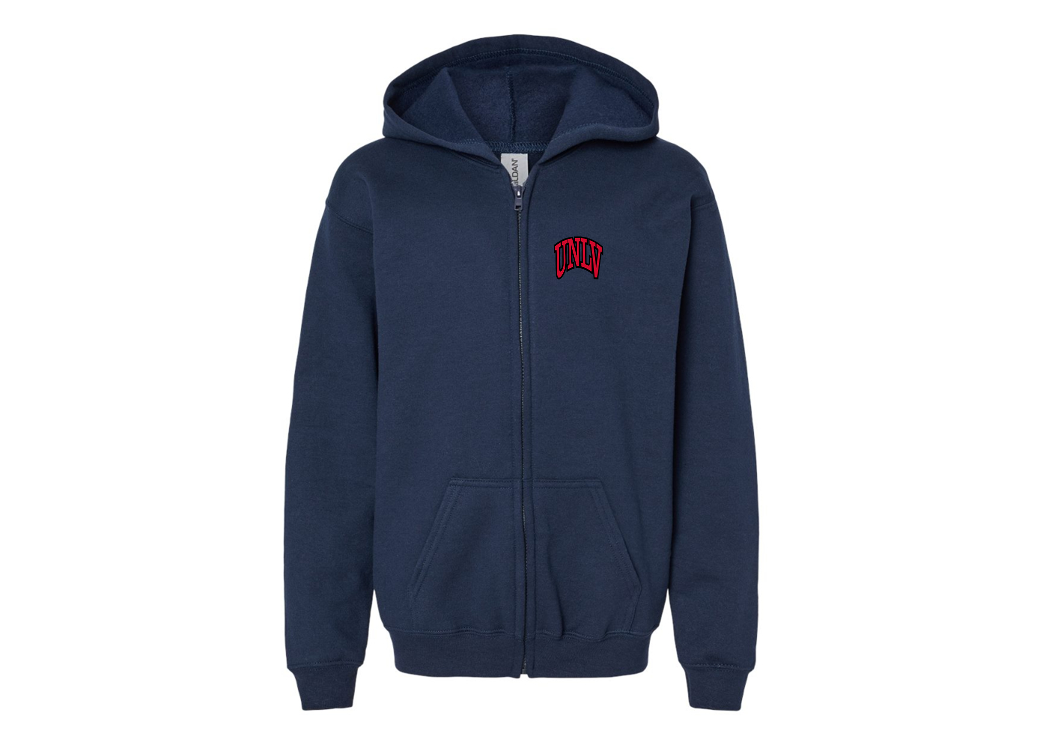 SweatRo Gildan Heavy Blend Youth UNLV Rebels Full Zip Hooded Sweatshirt