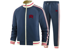 SweatRo Men's UNLV Rebels Two Piece Designer Tracksuit with Bold Striped Accents