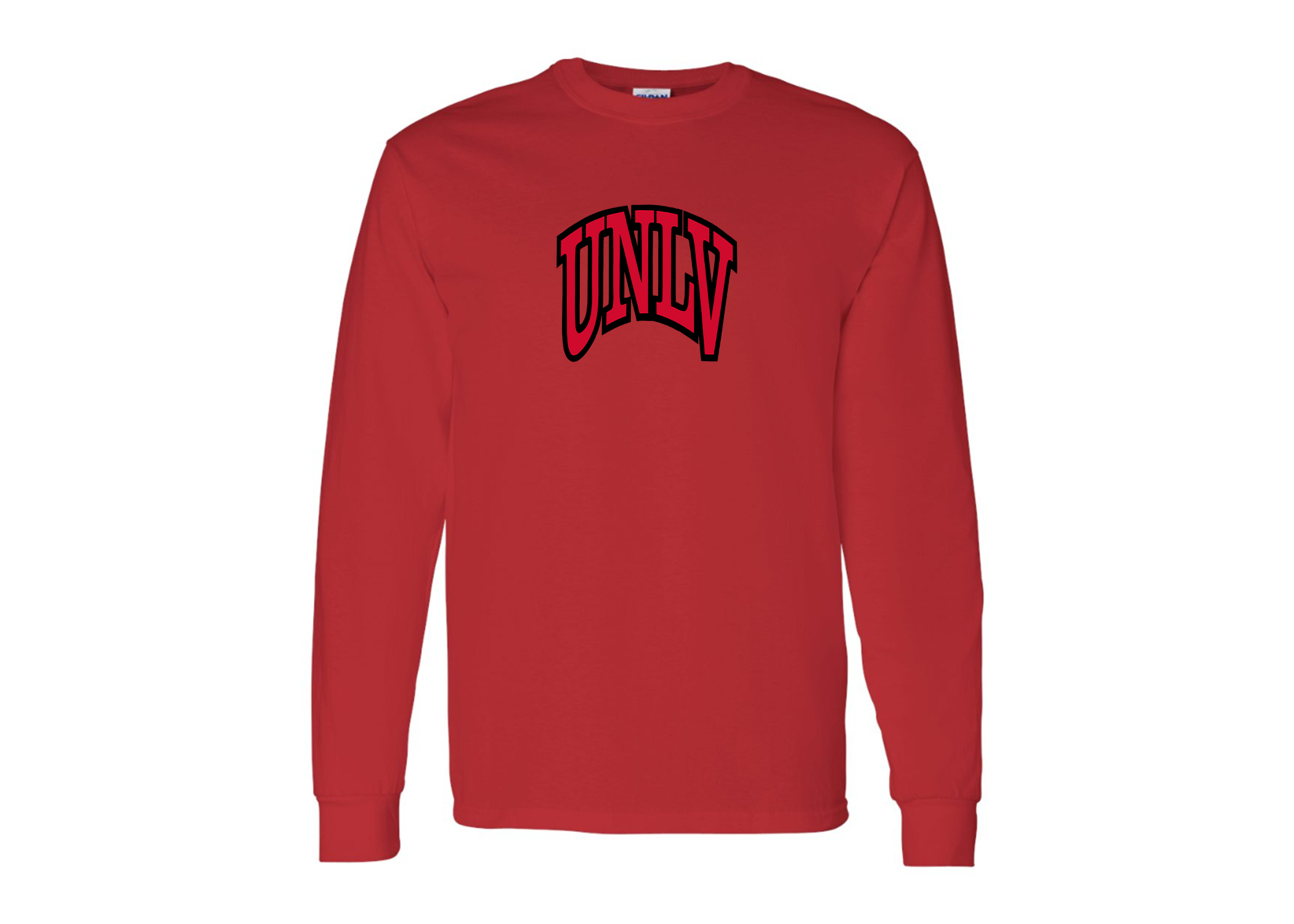 SweatRo Men's UNLV Rebels Gildan Heavy Cotton Long Sleeve T-Shirt