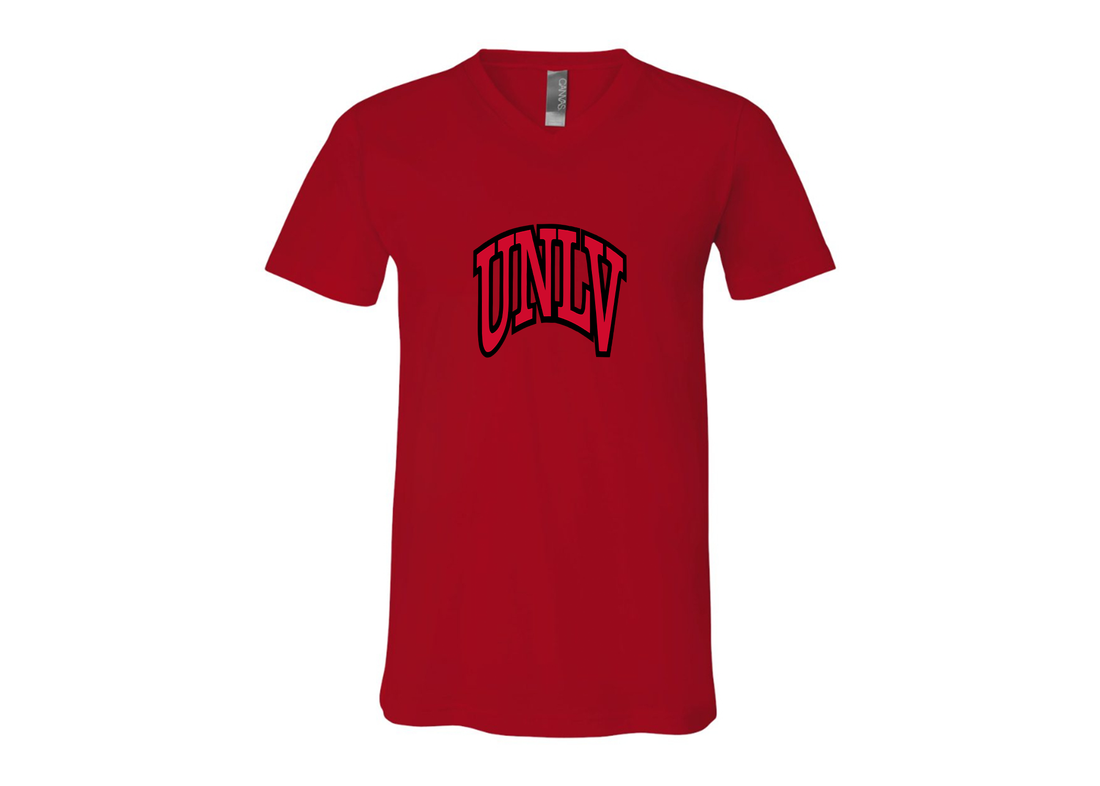 UNLV Rebels BELLA  CANVAS - Jersey V-Neck T-Shirt