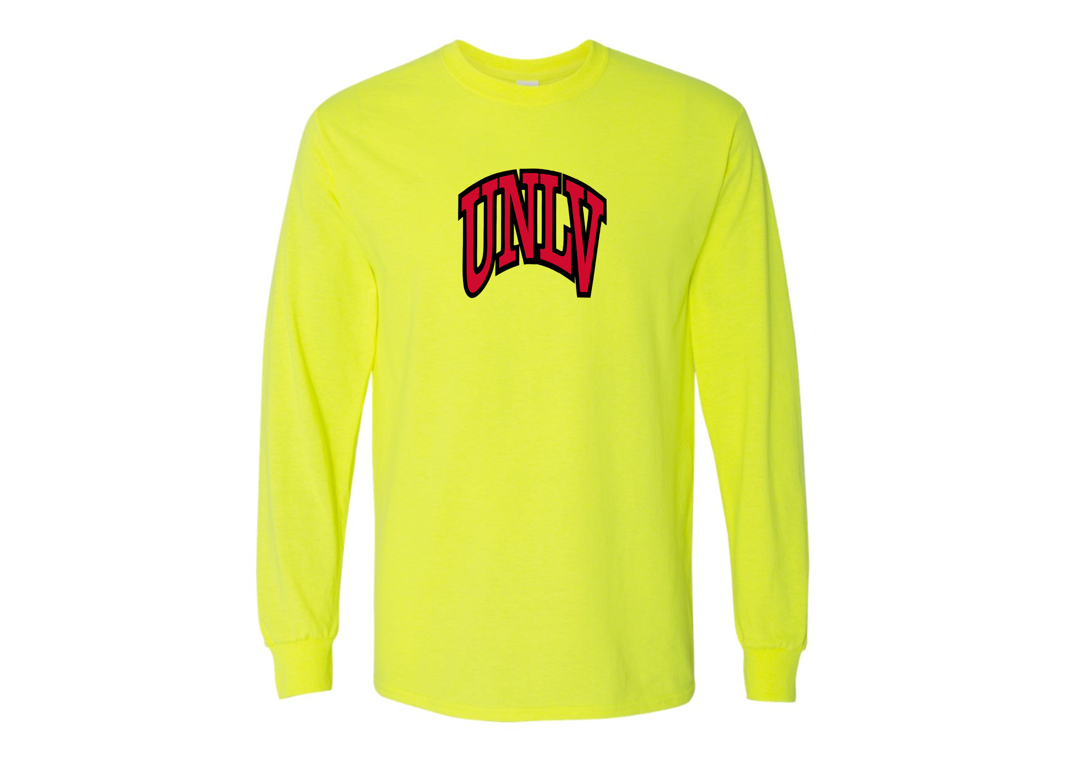 SweatRo Men's UNLV Rebels Gildan Heavy Cotton Long Sleeve T-Shirt