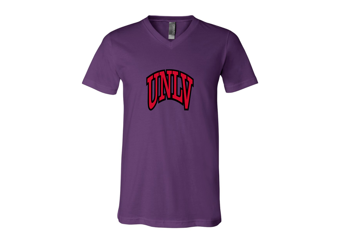 UNLV Rebels BELLA  CANVAS - Jersey V-Neck T-Shirt