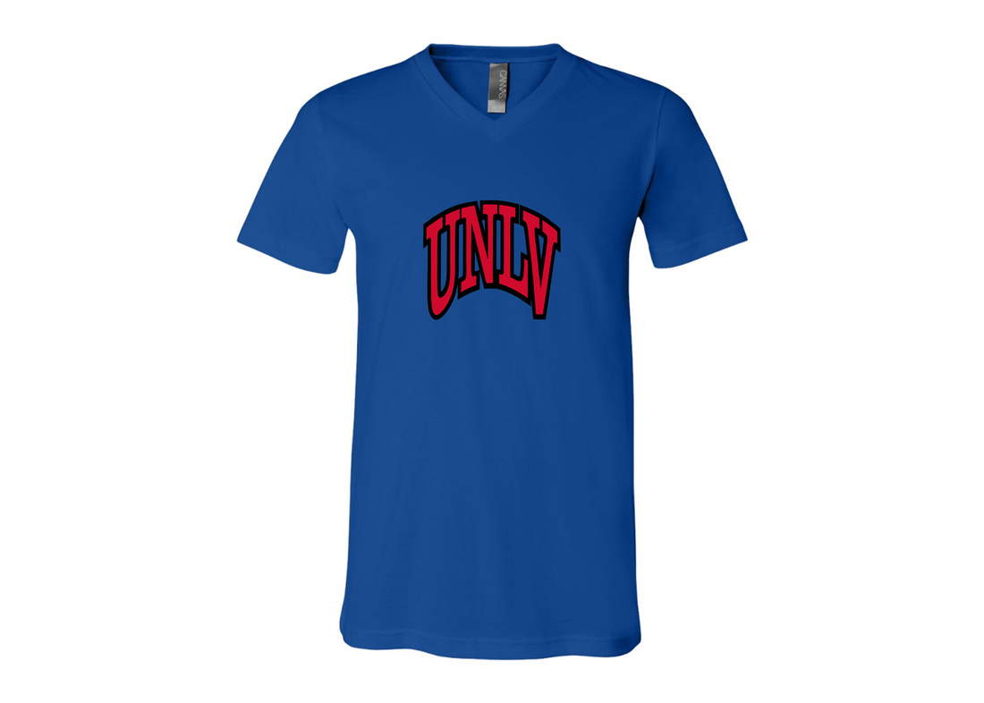 UNLV Rebels BELLA  CANVAS - Jersey V-Neck T-Shirt