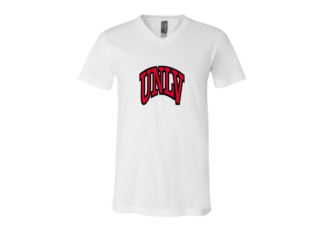 UNLV Rebels BELLA  CANVAS - Jersey V-Neck T-Shirt