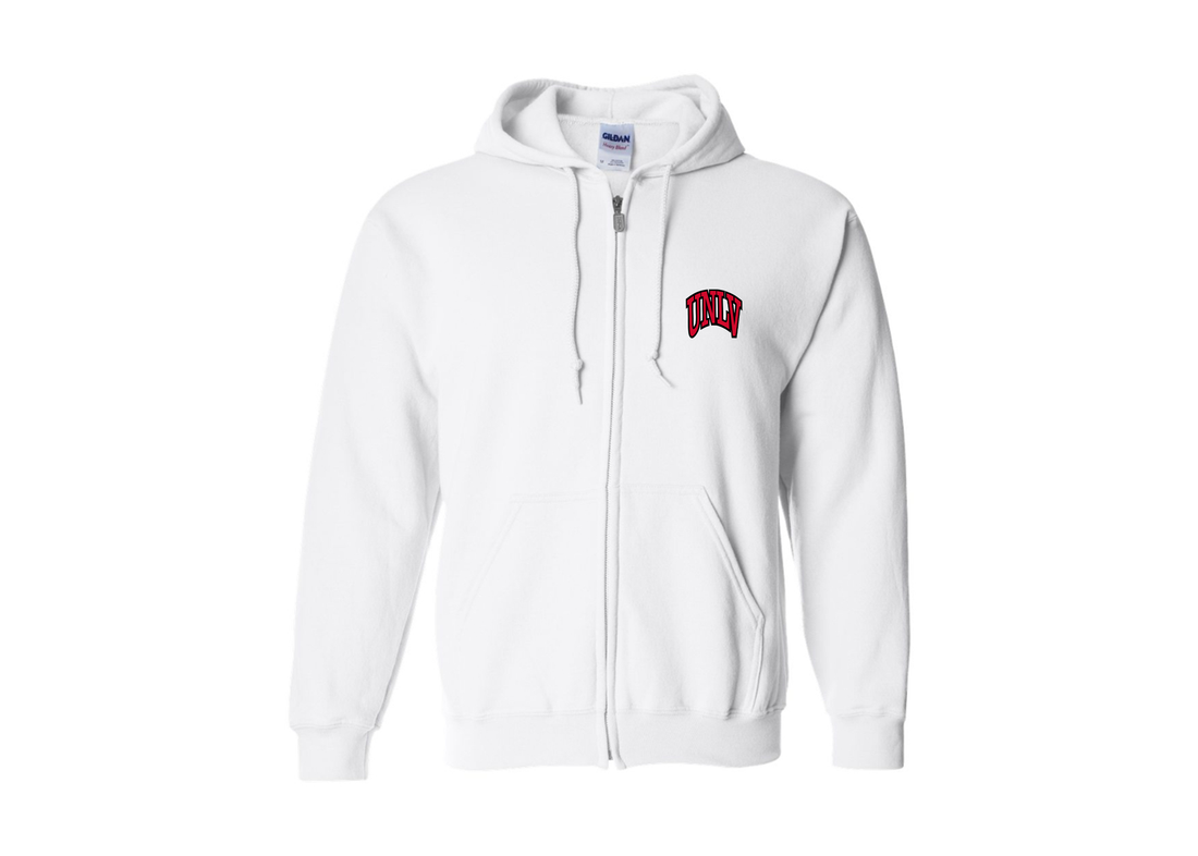 Men's UNLV Rebels Gildan  Heavy Blend Full Zip Hooded Sweatshirt