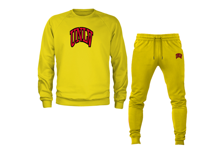 Men's UNLV Rebels Crewneck Sweatshirt Joggers Suit