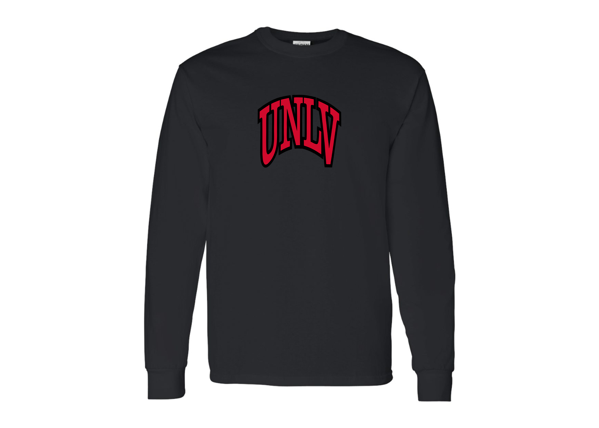 SweatRo Men's UNLV Rebels Gildan Heavy Cotton Long Sleeve T-Shirt