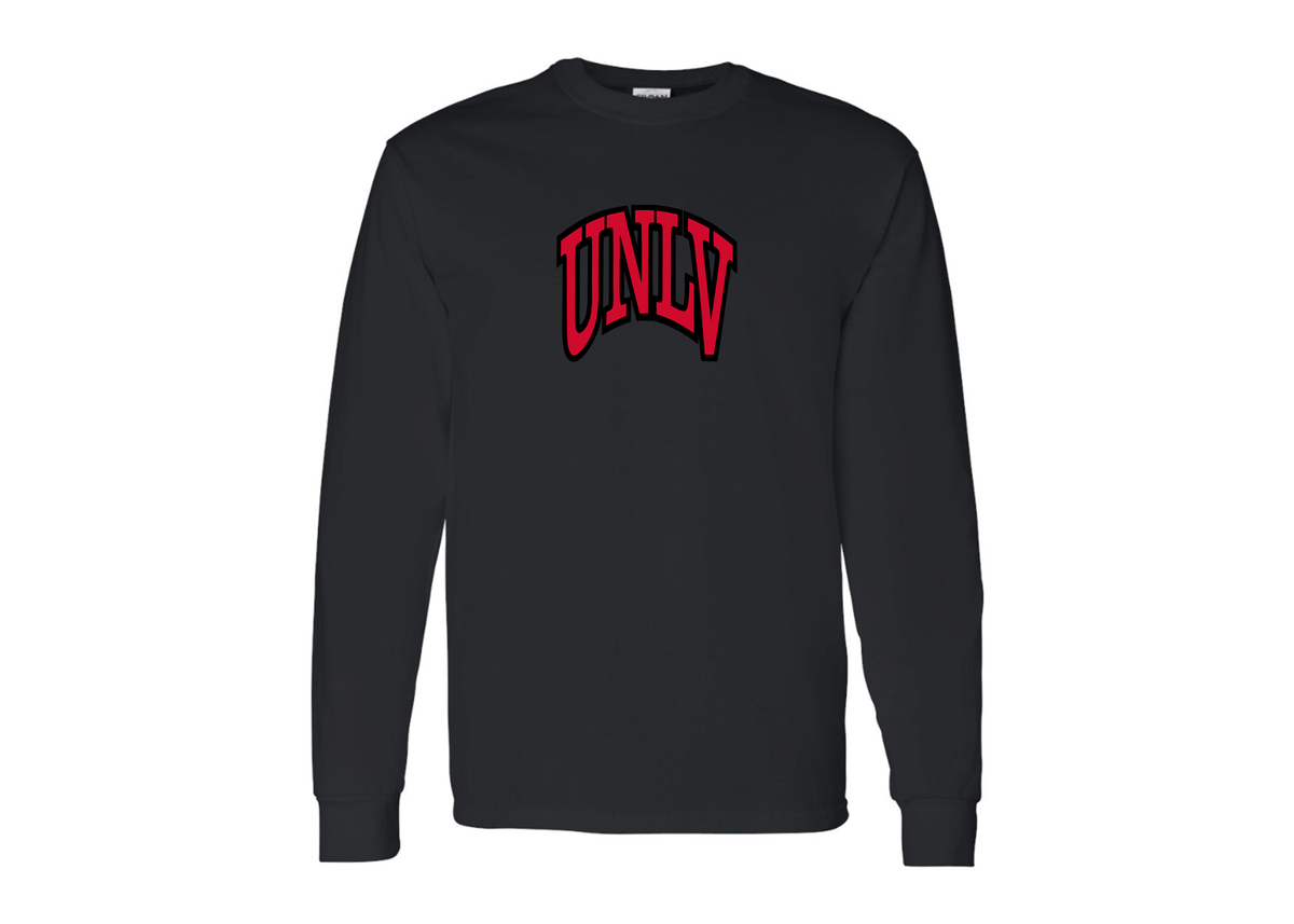 SweatRo Men's UNLV Rebels Gildan Heavy Cotton Long Sleeve T-Shirt